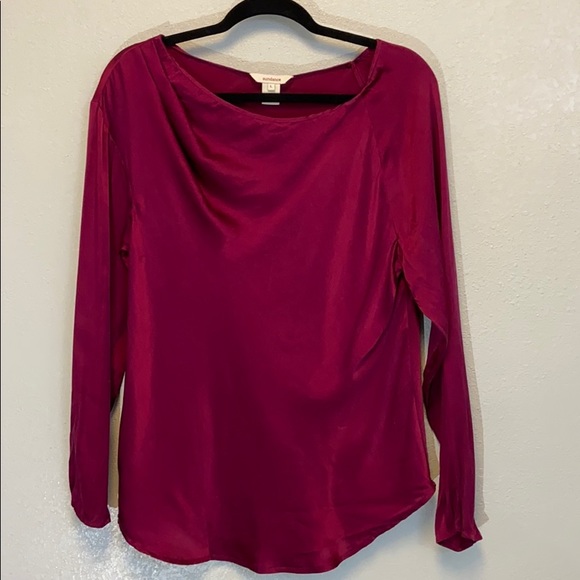 Sundance Tops - Sundance 100% Silk Blouse Long Sleeve Raspberry
